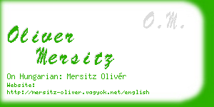 oliver mersitz business card